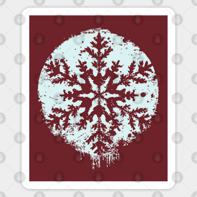Minimalist Winter Snowflake | Geometric Snow Design Sticker by TuncGK