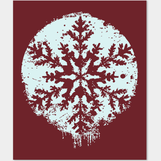 Minimalist Winter Snowflake | Geometric Snow Design Wall Art by TuncGK