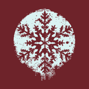 Minimalist Winter Snowflake | Geometric Snow Design T-Shirt