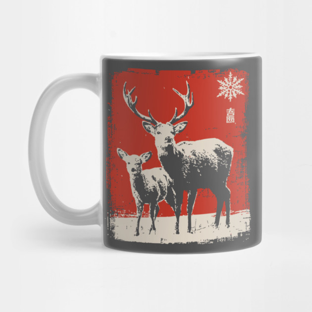 Solitary Winter Stag | Rustic Christmas Deer by TuncGK