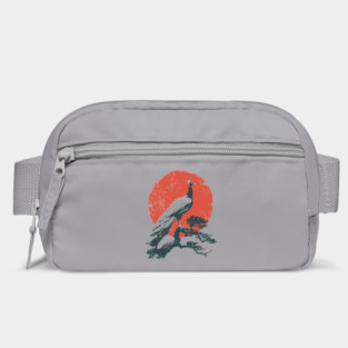 Japanese Peacock and Sun | Vintage Ukiyo-e Bird Bag