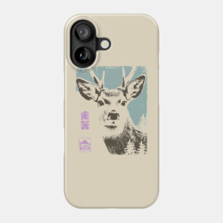 Japanese Stag | Mount Norikura Winter Deer Phone Case