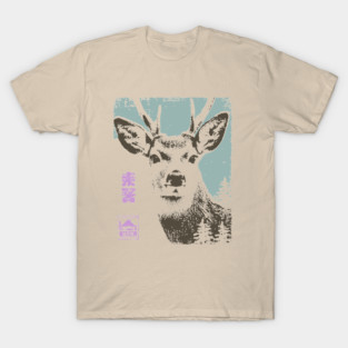 Japanese Stag | Mount Norikura Winter Deer T-Shirt