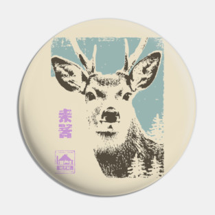 Japanese Stag | Mount Norikura Winter Deer Pin