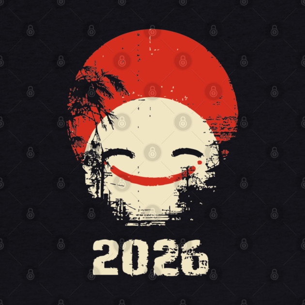 Grunge Smile | Distressed Japanese Pop Art Face by TuncGK