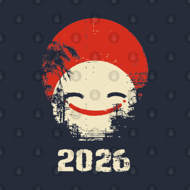 Grunge Smile | Distressed Japanese Pop Art Face by TuncGK