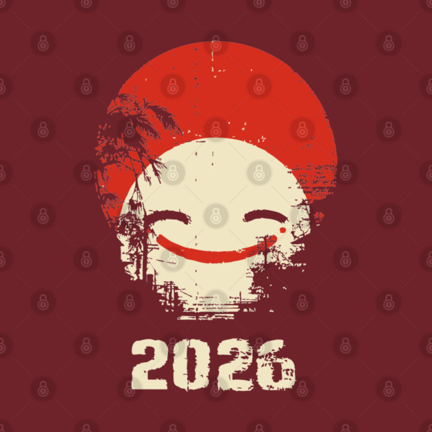 Grunge Smile | Distressed Japanese Pop Art Face by TuncGK