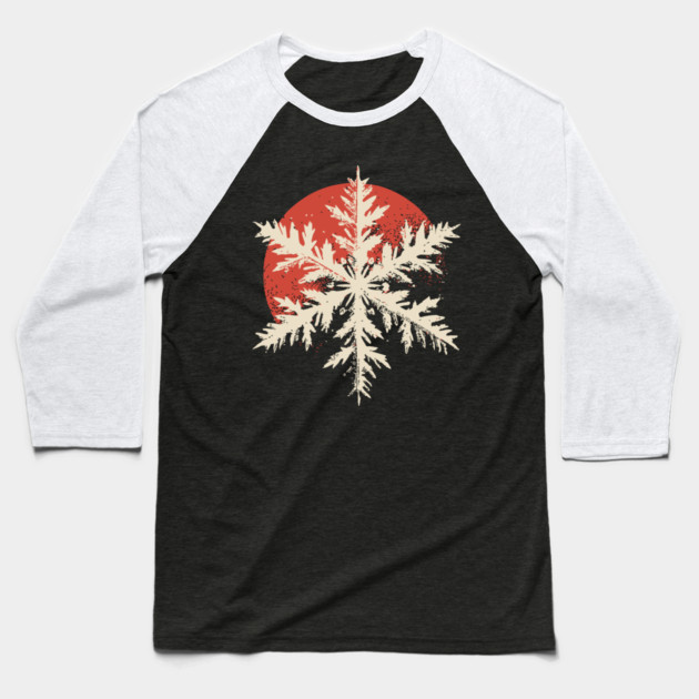 Snowflake Crystal - Nature's Masterpiece Hexagon Baseball T-Shirt by TuncGK
