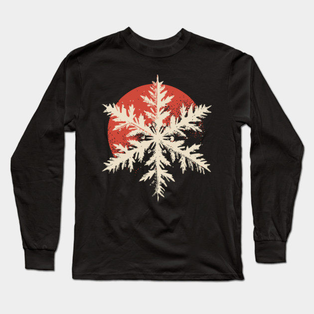 Snowflake Crystal - Nature's Masterpiece Hexagon Long Sleeve T-Shirt by TuncGK