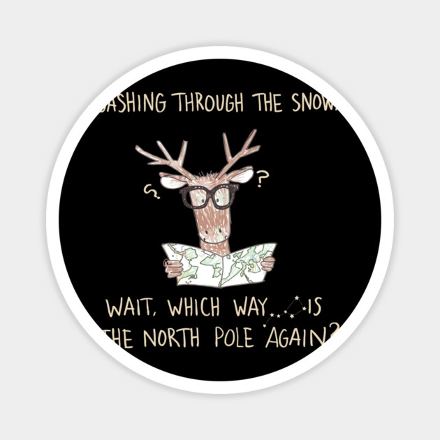 Funny-Reindeer-Christmas - Lost in the Snow Magnet by JessArty