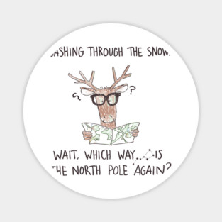 Funny-Reindeer-Christmas - Lost Reindeer Map-North Pole Magnet