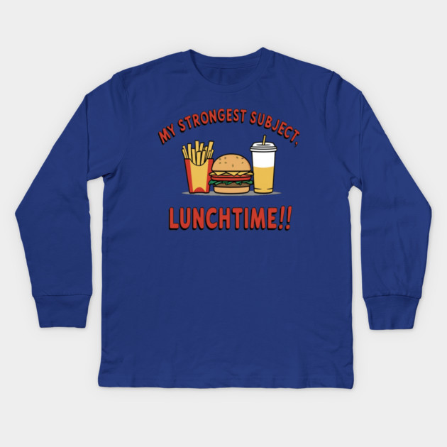 Lunchtime Kids Long Sleeve T-Shirt by faithfamilyhomedesigns