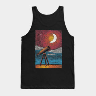 Stargazer's Telescope | Vintage Astronomy Night Sky Tank Top