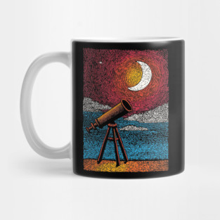 Stargazer's Telescope | Vintage Astronomy Night Sky Mug