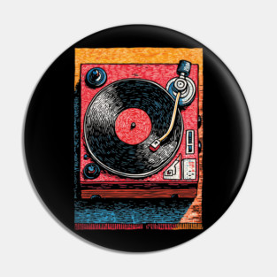 Vintage Turntable | Retro Vinyl Record Player Art Pin