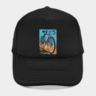 Retro Road Bike | Vintage Cycling Woodcut Art Hat