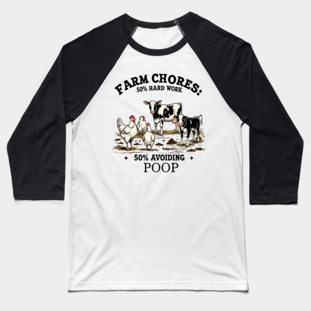 Farm Chores Baseball T-Shirt by faithfamilyhomedesigns