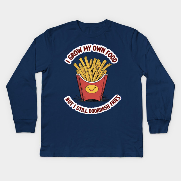 Fries Kids Long Sleeve T-Shirt by faithfamilyhomedesigns