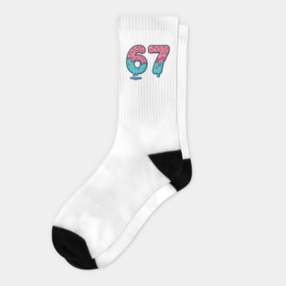 Sprinkle Frosted 67 Number Art Socks