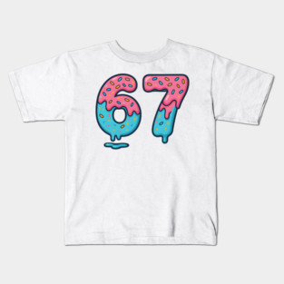Sprinkle Frosted 67 Number Art Kids T-Shirt