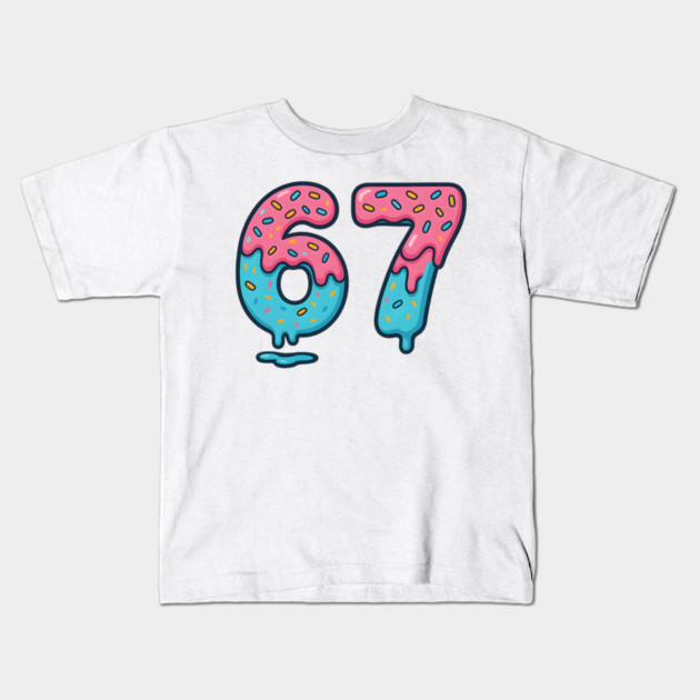 Sprinkle Frosted 67 Number Art Kids T-Shirt by ArtistTee ⭐⭐⭐⭐⭐