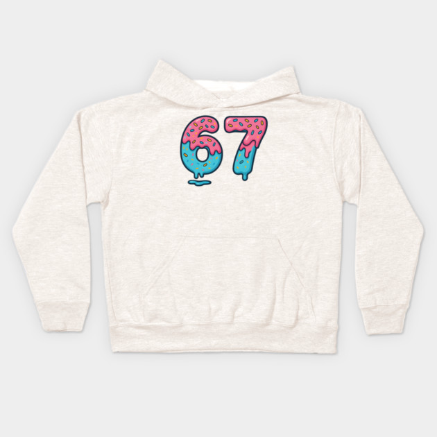 Sprinkle Frosted 67 Number Art Kids Hoodie by ArtistTee ⭐⭐⭐⭐⭐