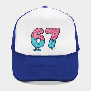 Sprinkle Frosted 67 Number Art Hat