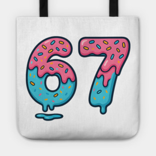Sprinkle Frosted 67 Number Art Tote