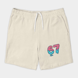 Sprinkle Frosted 67 Number Art Shorts