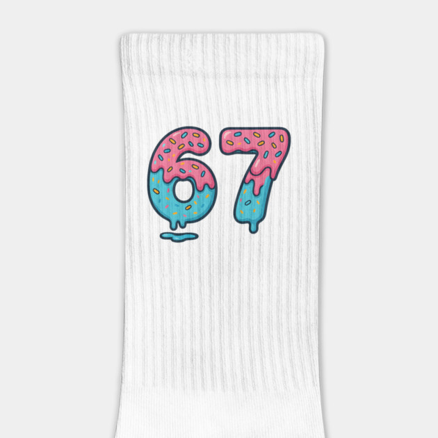 Sprinkle Frosted 67 Number Art by ArtistTee ⭐⭐⭐⭐⭐