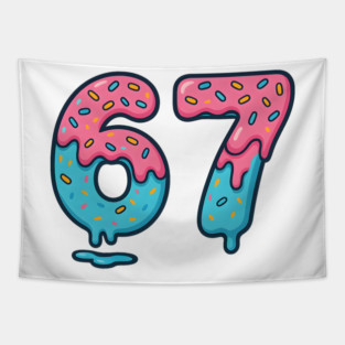 Sprinkle Frosted 67 Number Art Tapestry