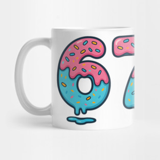 Sprinkle Frosted 67 Number Art Mug