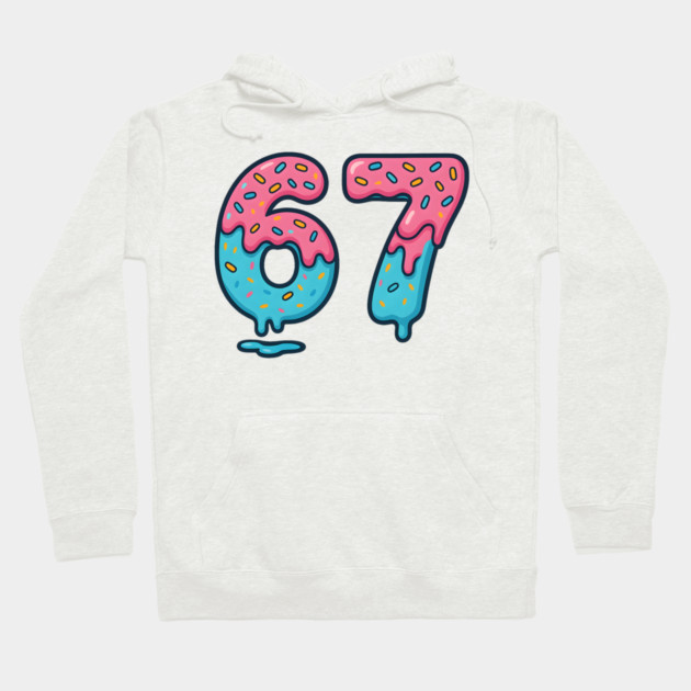 Sprinkle Frosted 67 Number Art Hoodie by ArtistTee ⭐⭐⭐⭐⭐