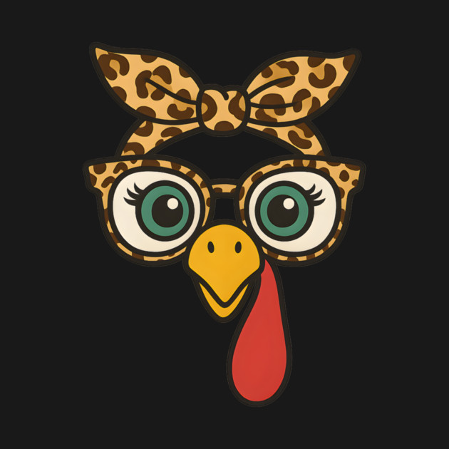 Leopard Print Turkey Face Glasses by ArtistTee ⭐⭐⭐⭐⭐