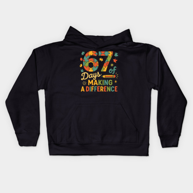 67 Days of Making a Difference Puzzle Kids Hoodie by ArtistTee ⭐⭐⭐⭐⭐