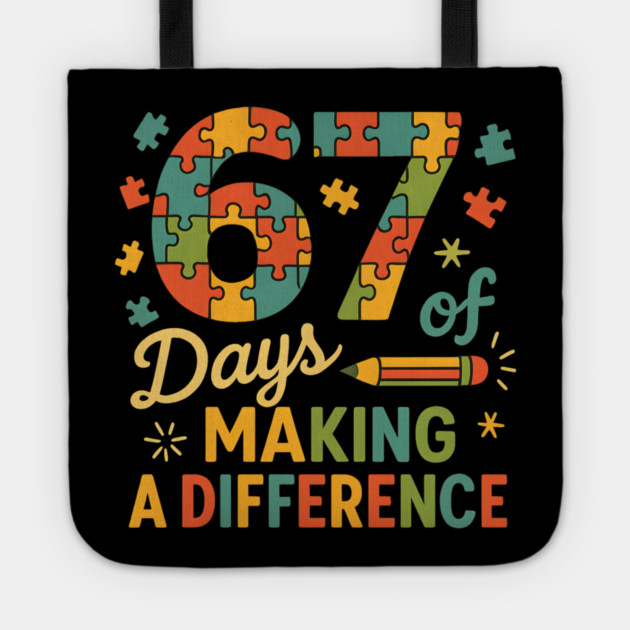67 Days of Making a Difference Puzzle Tote by ArtistTee ⭐⭐⭐⭐⭐