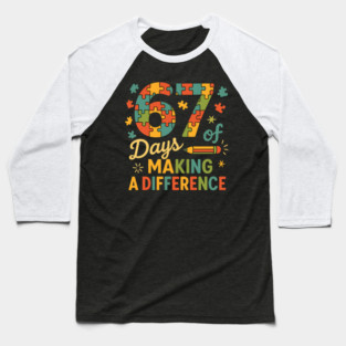 67 Days of Making a Difference Puzzle Baseball T-Shirt