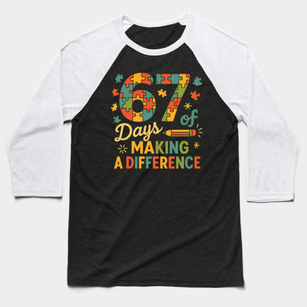 67 Days of Making a Difference Puzzle Baseball T-Shirt by ArtistTee ⭐⭐⭐⭐⭐