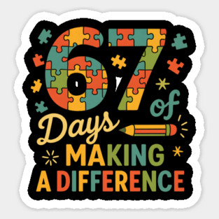 67 Days of Making a Difference Puzzle Magnet