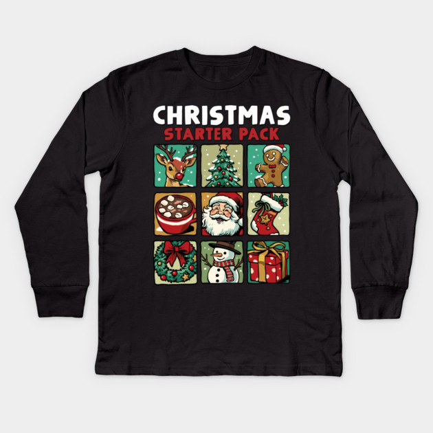 Christmas Starter Pack Kids Long Sleeve T-Shirt by GoshWow®