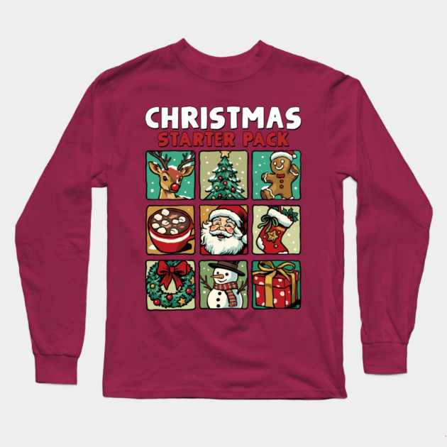 Christmas Starter Pack Long Sleeve T-Shirt by GoshWow®