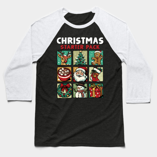 Christmas Starter Pack Baseball T-Shirt by GoshWow®