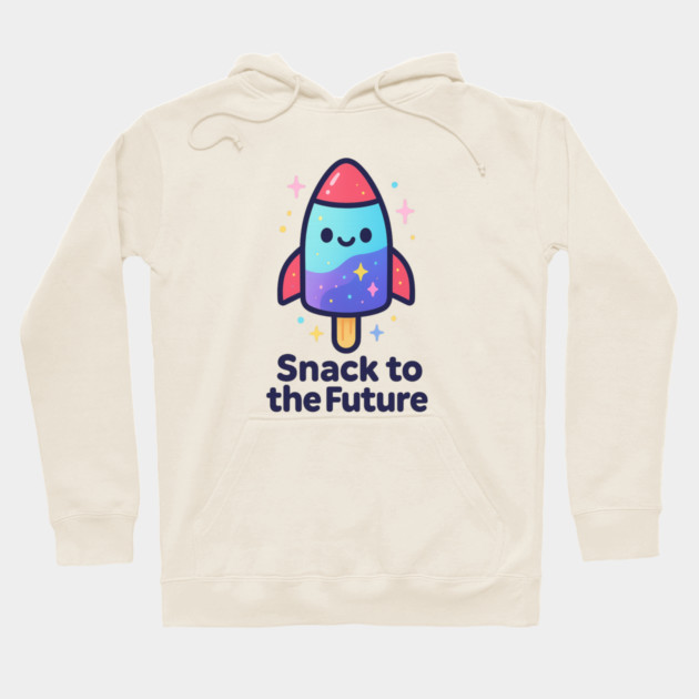 Cute Space Popsicle Rocket – Snack to the Future Kawaii Cosmic Design Hoodie by Anne Lee