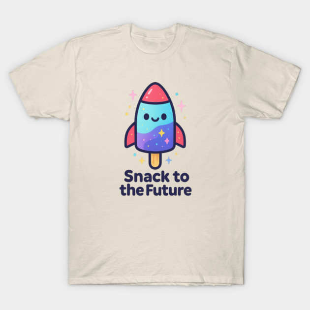 Cute Space Popsicle Rocket – Snack to the Future Kawaii Cosmic Design T-Shirt by Anne Lee