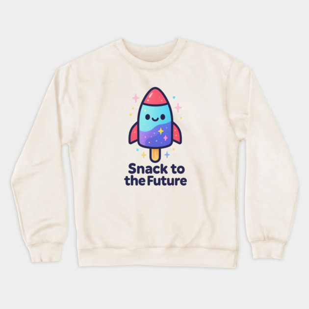 Cute Space Popsicle Rocket – Snack to the Future Kawaii Cosmic Design Crewneck Sweatshirt by Anne Lee