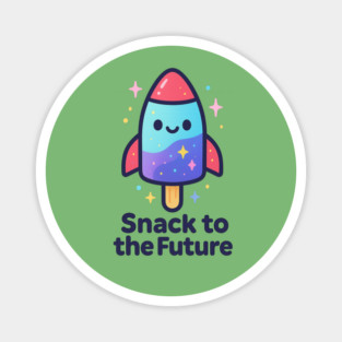 Cute Space Popsicle Rocket – Snack to the Future Kawaii Cosmic Design Magnet