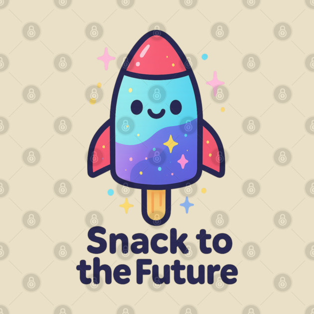 Cute Space Popsicle Rocket – Snack to the Future Kawaii Cosmic Design by Anne Lee