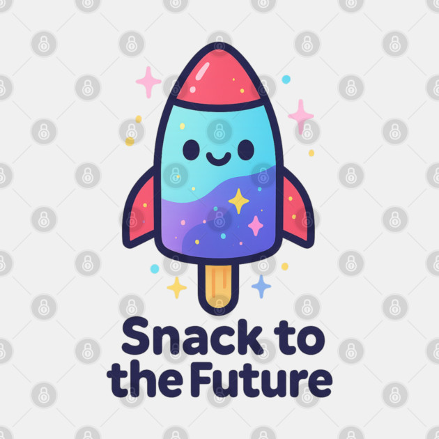 Cute Space Popsicle Rocket – Snack to the Future Kawaii Cosmic Design by Anne Lee