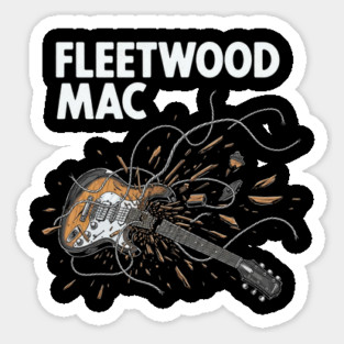 Fleetwood Mac Exploding Guitar Rock Art Sticker