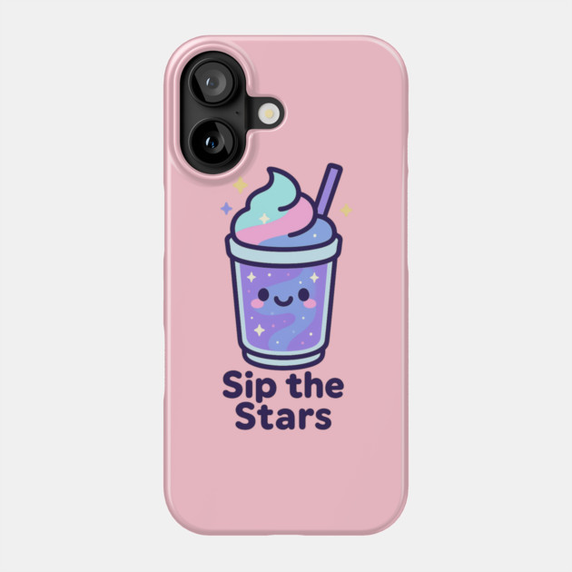 Kawaii Galaxy Drink – Sip the Stars Cute Cosmic Milkshake Design Phone Case by Anne Lee
